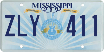 MS license plate ZLY411