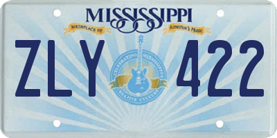 MS license plate ZLY422