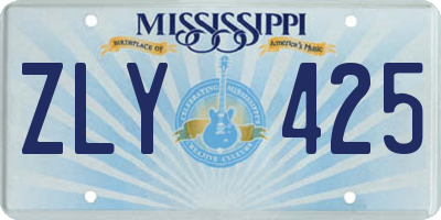MS license plate ZLY425