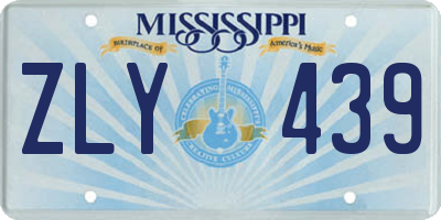 MS license plate ZLY439