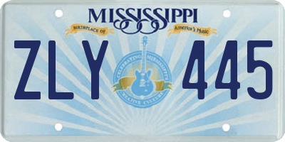 MS license plate ZLY445