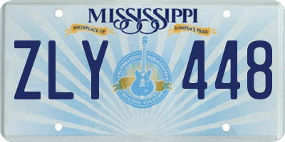 MS license plate ZLY448