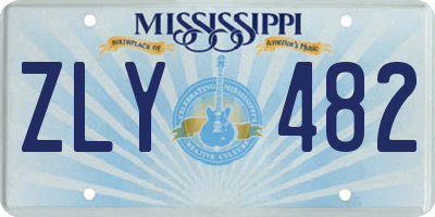 MS license plate ZLY482