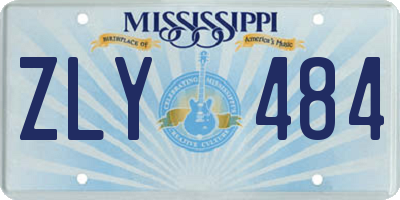 MS license plate ZLY484