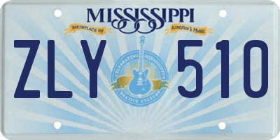 MS license plate ZLY510