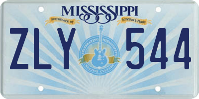 MS license plate ZLY544