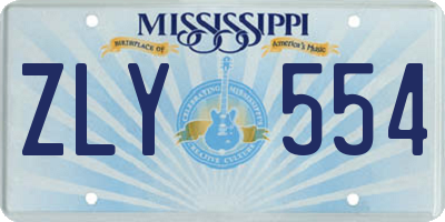 MS license plate ZLY554