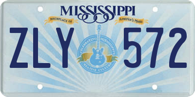 MS license plate ZLY572