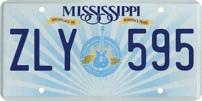 MS license plate ZLY595