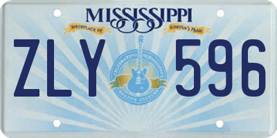 MS license plate ZLY596