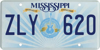 MS license plate ZLY620