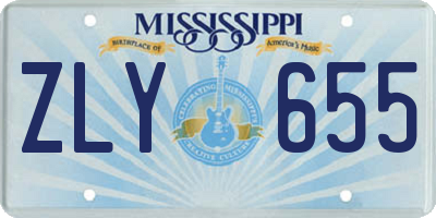 MS license plate ZLY655