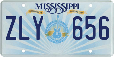 MS license plate ZLY656