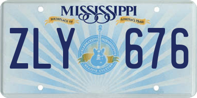 MS license plate ZLY676