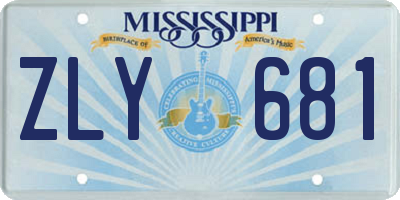 MS license plate ZLY681