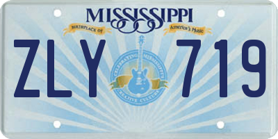 MS license plate ZLY719