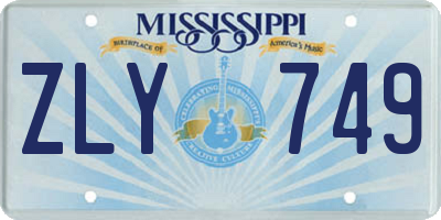 MS license plate ZLY749
