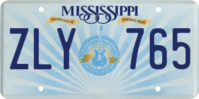 MS license plate ZLY765