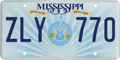 MS license plate ZLY770