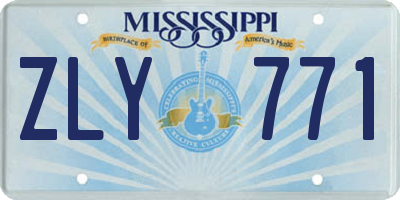 MS license plate ZLY771