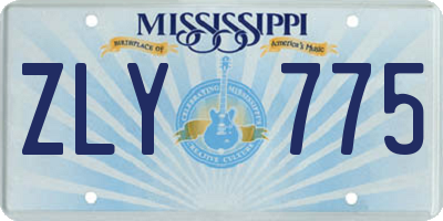 MS license plate ZLY775