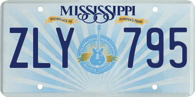 MS license plate ZLY795