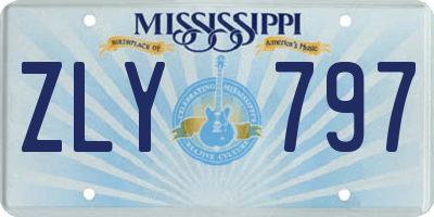 MS license plate ZLY797