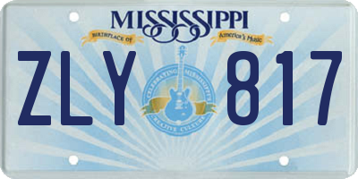 MS license plate ZLY817