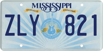MS license plate ZLY821