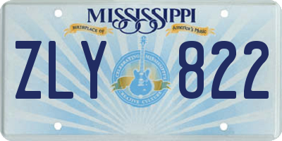 MS license plate ZLY822