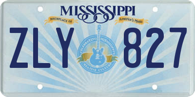 MS license plate ZLY827