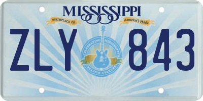 MS license plate ZLY843