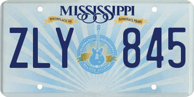 MS license plate ZLY845