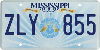 MS license plate ZLY855