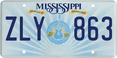 MS license plate ZLY863