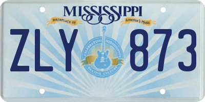 MS license plate ZLY873