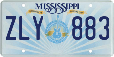 MS license plate ZLY883