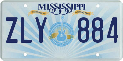 MS license plate ZLY884