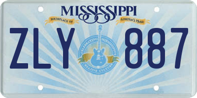 MS license plate ZLY887