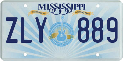 MS license plate ZLY889
