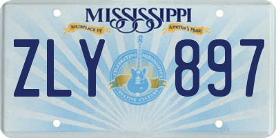 MS license plate ZLY897