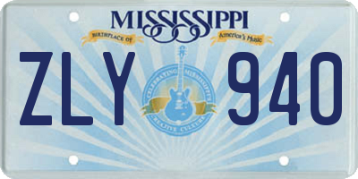 MS license plate ZLY940