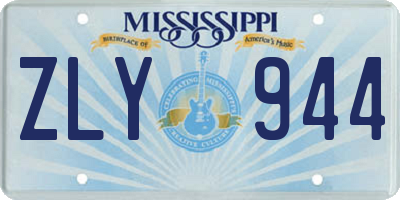 MS license plate ZLY944