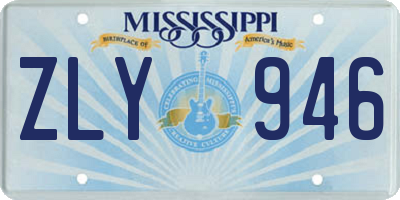 MS license plate ZLY946
