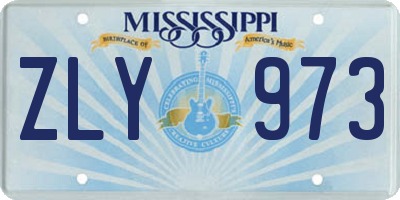 MS license plate ZLY973