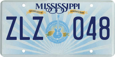 MS license plate ZLZ048