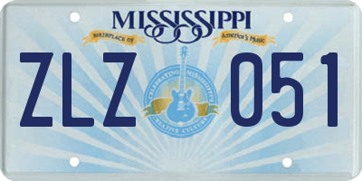 MS license plate ZLZ051