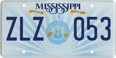MS license plate ZLZ053