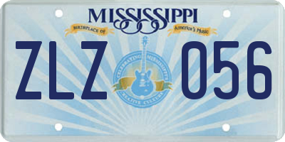 MS license plate ZLZ056