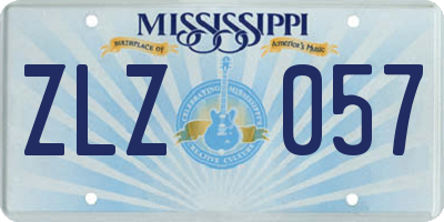MS license plate ZLZ057